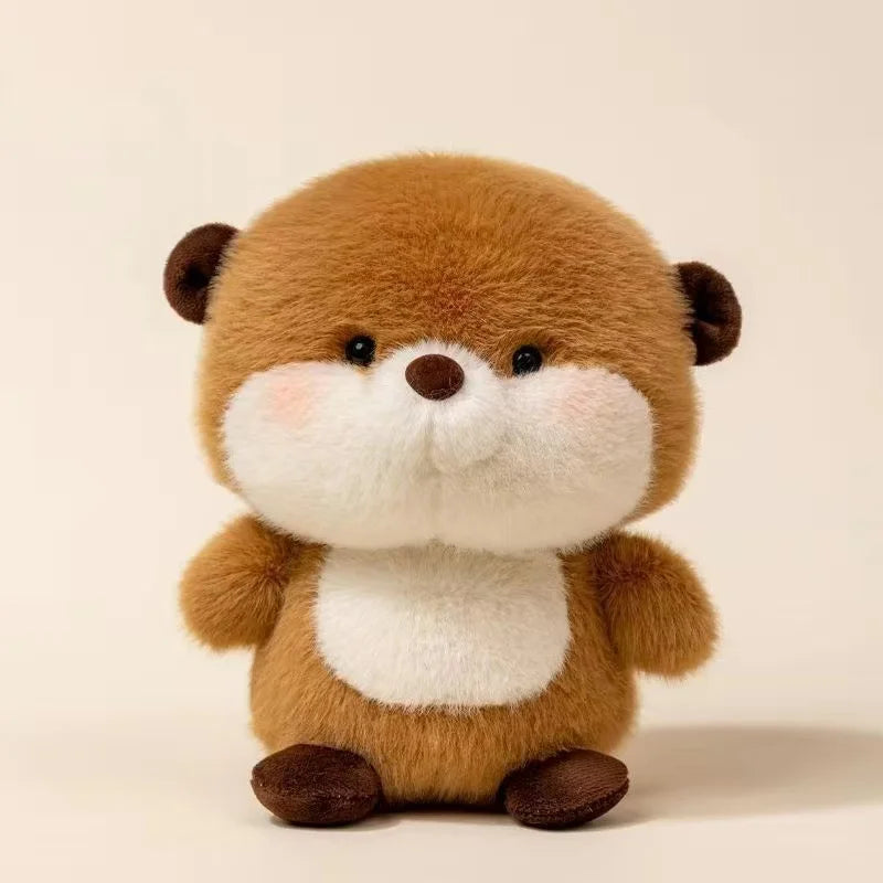Petite peluche loutre de 16 cm, toute ronde et toute douce