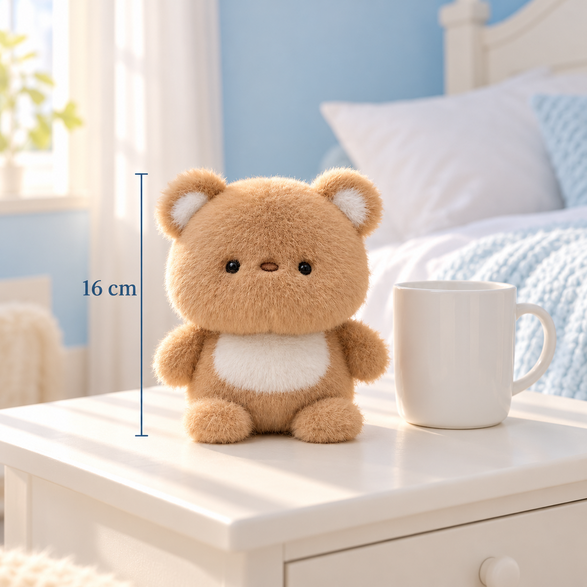 Petite peluche ours kawaii de 16 cm de haut